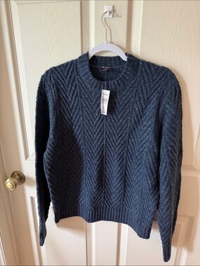 Todd Snyder Navy Donegal Cable Crewneck Sweater Sz S. Box36